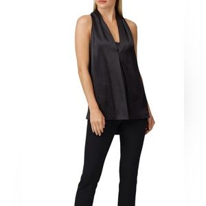 Maison De Papillon Remi Halter Satin Top Black Size Large